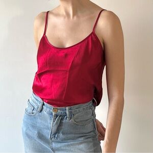 🍒 silky red top